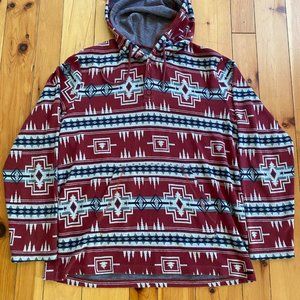 On The Byas Red Patterned Hoodie